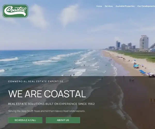 Coastal Realty Texas Website Design screenshot