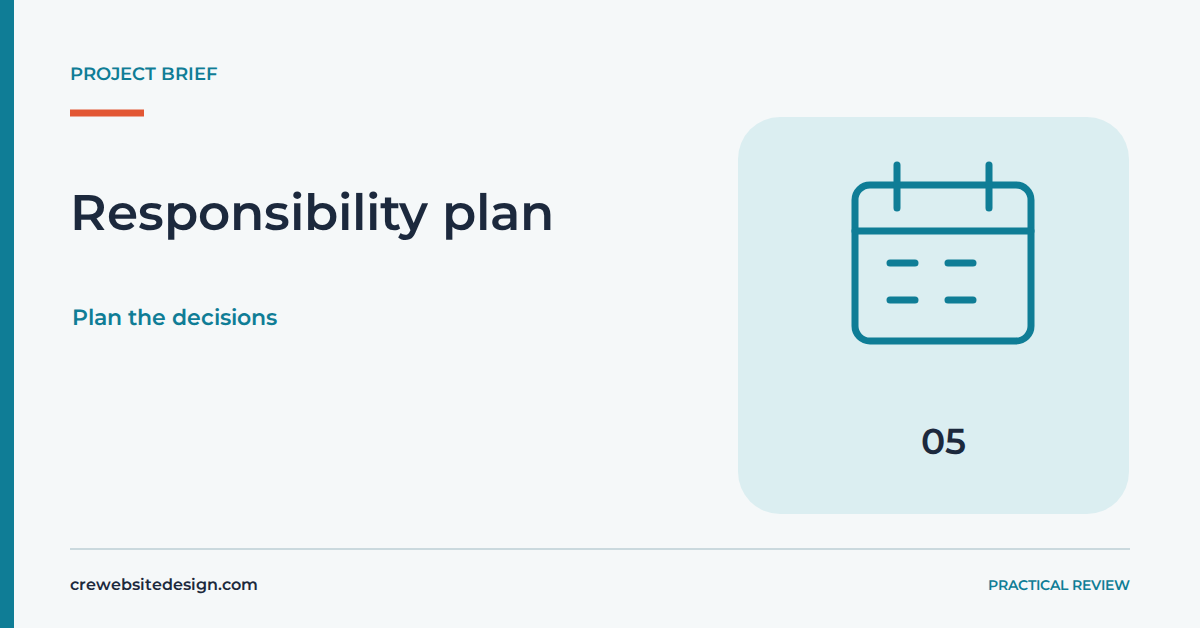 Responsibility plan Responsibility plan illustrated for How to match your project brief to the right design package